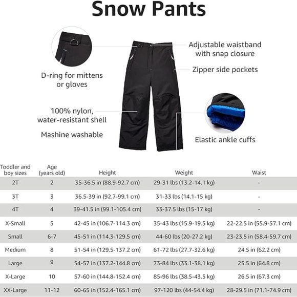 Water Resistant Snow Pants for Toddlers With Reinforcement Green - Picture 6 of 6